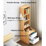 HYGGO 2x Bedside Table Set Drawers Nightstand Slim Tall Cabinet Multifunctional Bedside table Nightstand