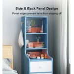 HYGGO 2x Bedside Table Set Drawers Nightstand Slim Tall Cabinet Multifunctional Bedside table Nightstand