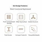 HYGGO 2x Bedside Table Pair Drawers Nightstand Bedroom Furniture Storage Modern Design Bedside table Nightstand