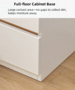 HYGGO 2x bedside table set white oak wood drawer nightstand minimalist design Bedside table Nightstand